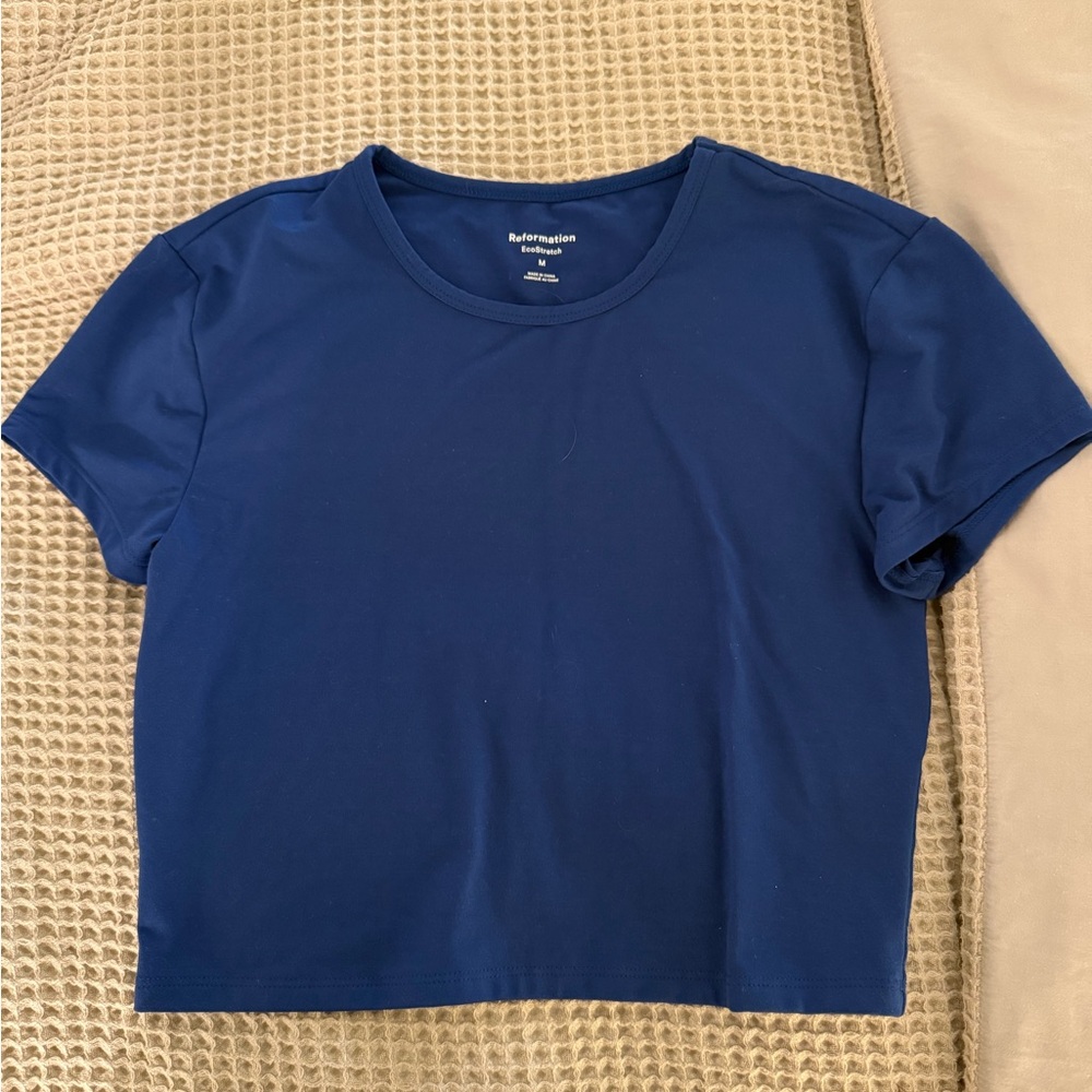 Reformation Women's Blue Ecostretch Workout Set